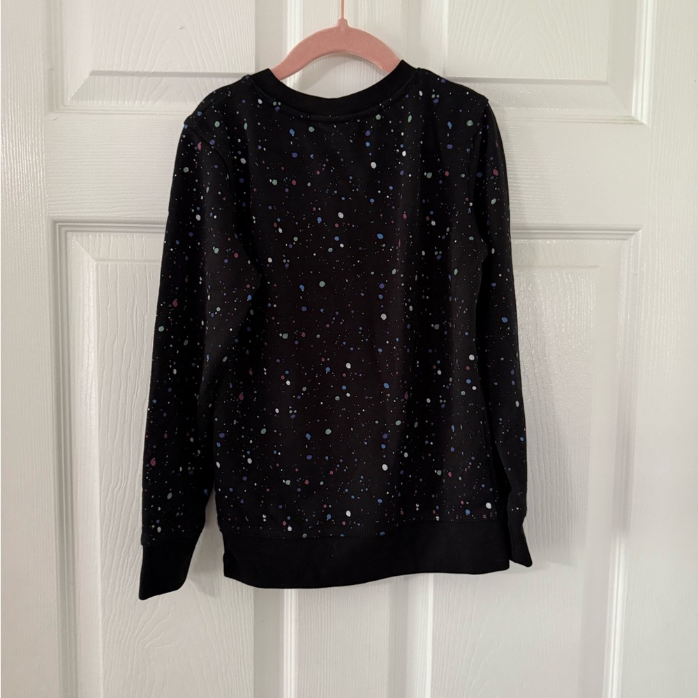 Nike Kids' Black Speckled Long Sleeve Sweatshirt Pullover Top - Picture 4 of 5